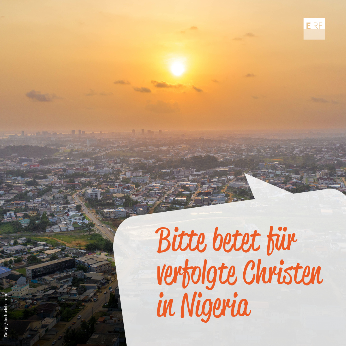 Bild mit Gebetsaufruf für Nigeria